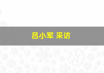 吕小军 采访